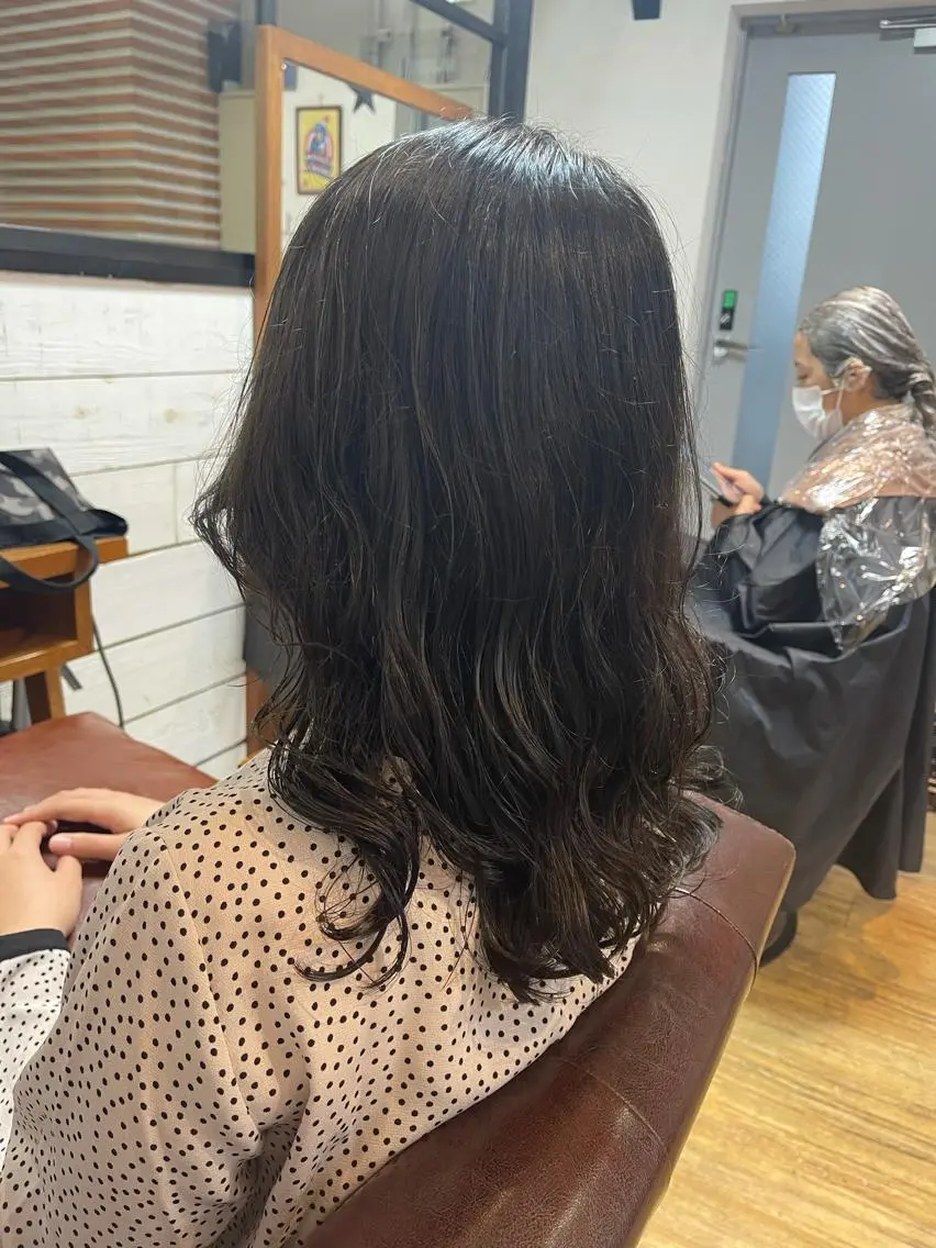 ミディアム パーマ ミディアムパーマ トリートメント 平田 たかしのヘアスタイル