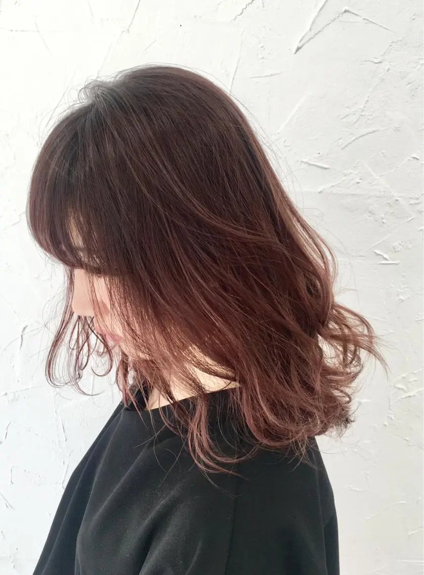 セミロング ヘアアレンジ 脱!黒髪 ダブルカラー【上野】のヘアスタイル