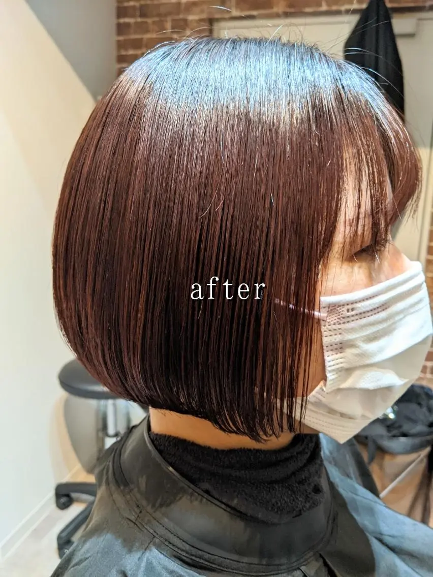 ショート トリートメント カット 縮毛矯正 トリートメント 美髪矯正 キョウスケのヘアスタイル