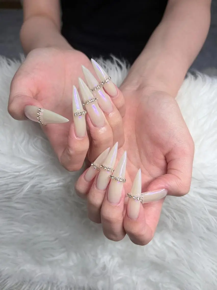 ネイル オーロラネイル チークネイル フットネイル ジェルネイル 韓国ネイル ハンドネイル H.baby Nail Salonのネイルデザイン