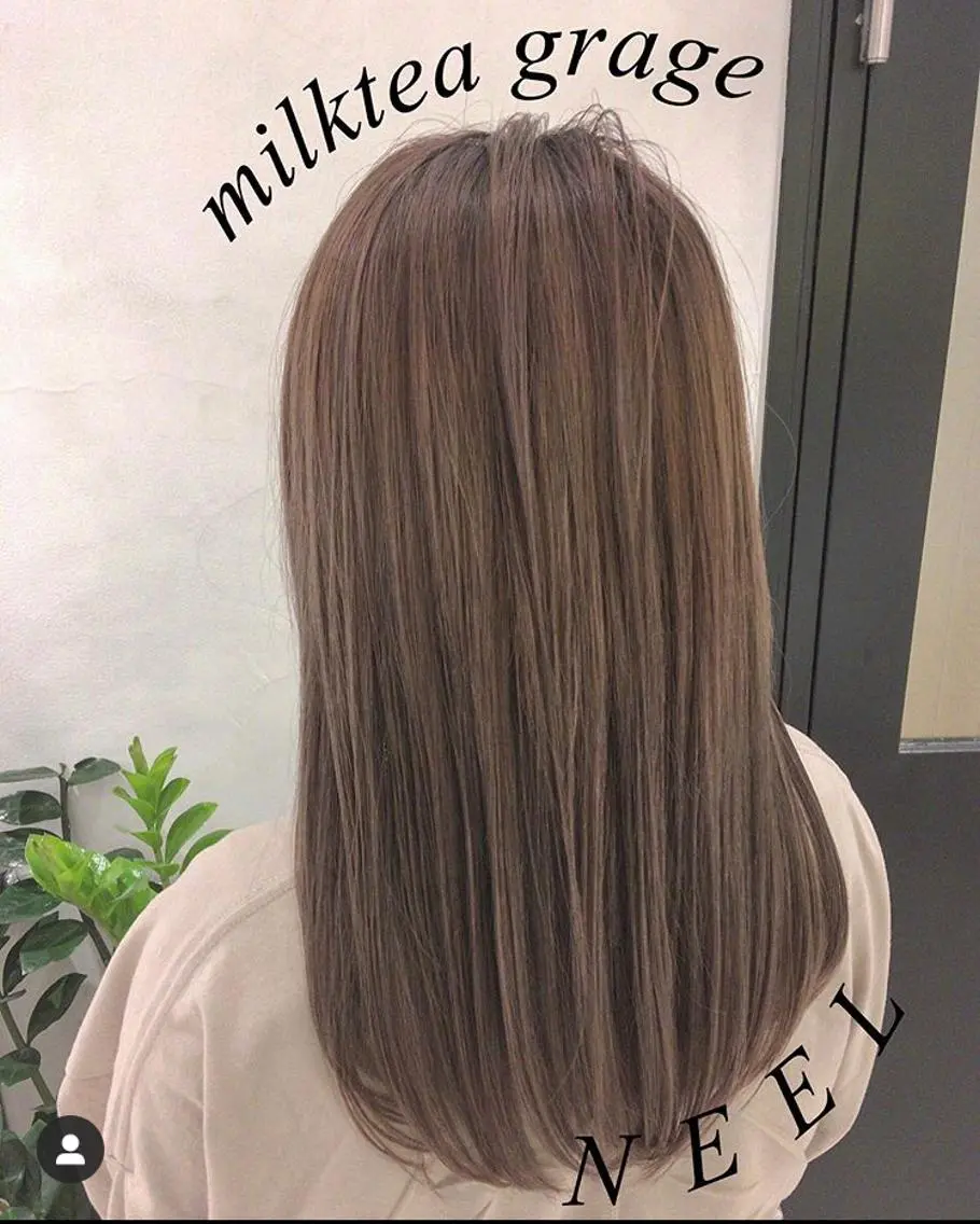 セミロング カラー ヘアアレンジ 外国人風カラー エグチ アキラのヘアスタイル