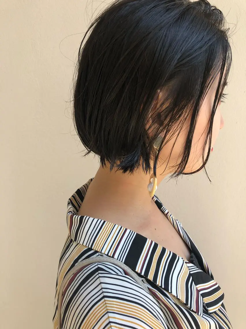 ショート 切りっぱなしボブ アッシュ ボブ 外国人風カラー ハイライト ショート職人 美容師【KENTA】のヘアスタイル
