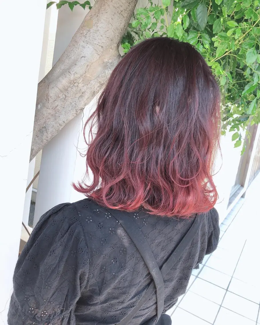 ミディアム カット ヘアカラー トリートメント 具志 正太のヘアスタイル