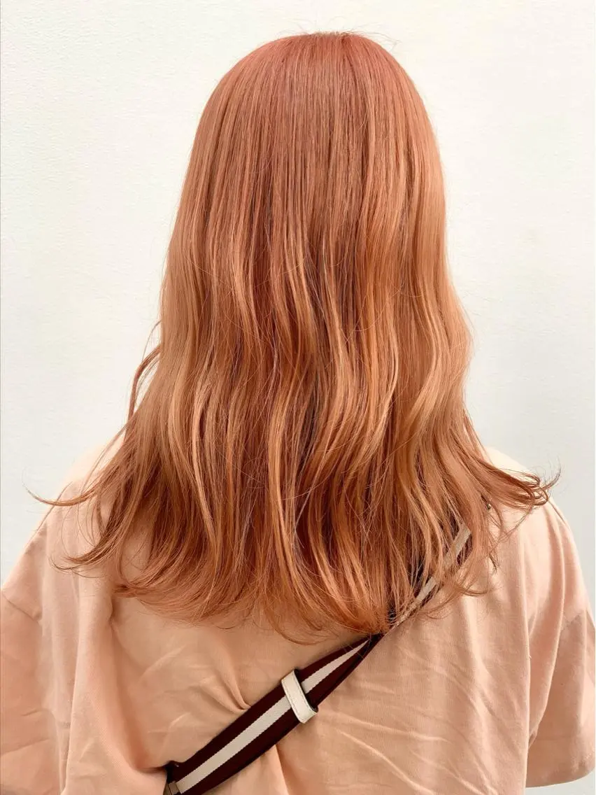 ロング カラー ヘアアレンジ オレンジ カット ヘアカラー トリートメント ヘッドスパ ヘアセット 〽️magico/ ウルフDaiki〽️のヘアスタイル