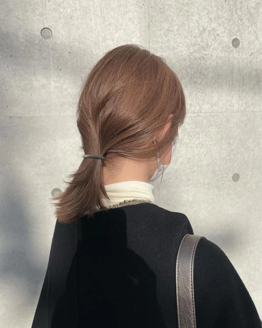 ミディアム カラー ベージュカラー カット ヘアカラー トリートメント 佐伯 和佳のヘアスタイル