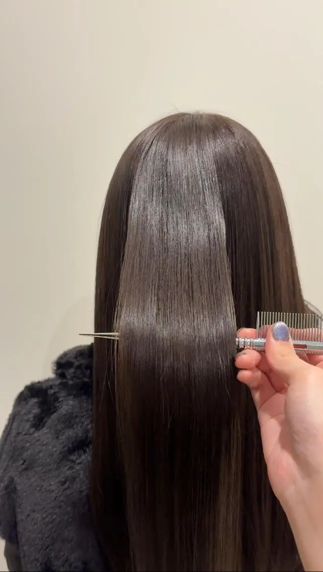 カラー セミロング カット ヘアカラー トリートメント 柔らかハイトーン/ 美髪💙ྀི/ミナルのヘアスタイル