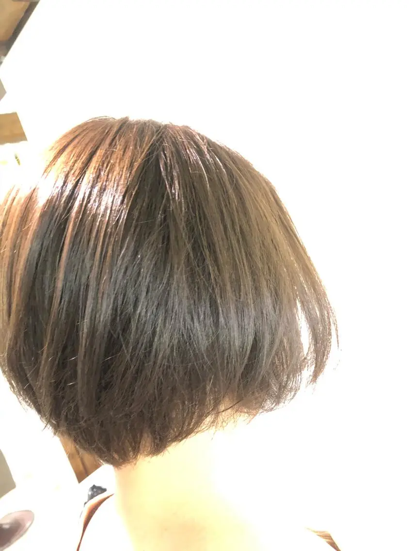 ショート ハイライト 髪質改善 ショートヘア 小顔カット mihoko/ ニュアンスパーマのヘアスタイル