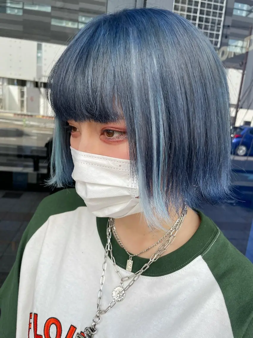 ミディアム カラー ヘアアレンジ メンズ シールエクステ メンズハイライト メンズハイトーン メンズ韓国風 学生(メンズ向け) 🦋高瀬寛菜🦋 韓国/ブリーチのヘアスタイル