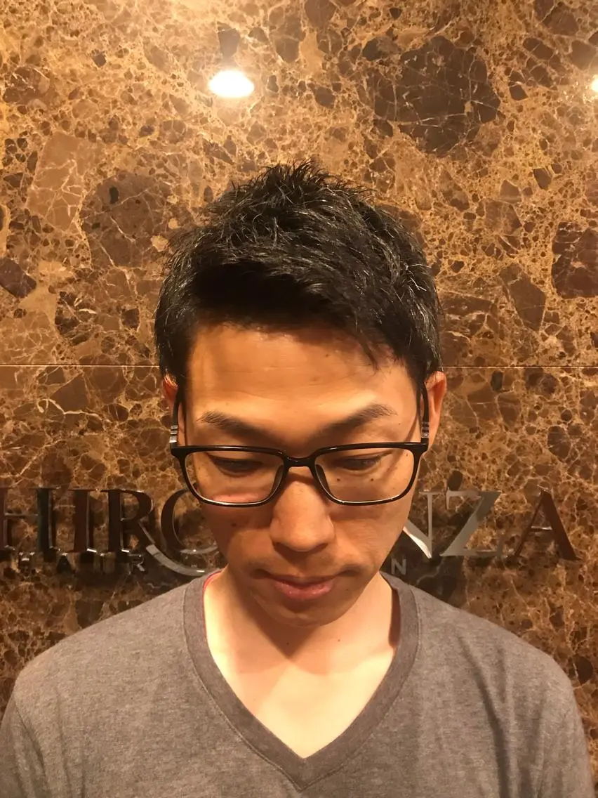 ショート メンズ カット ヘアセット HIRO GINZA 銀座一丁目店のヘアスタイル