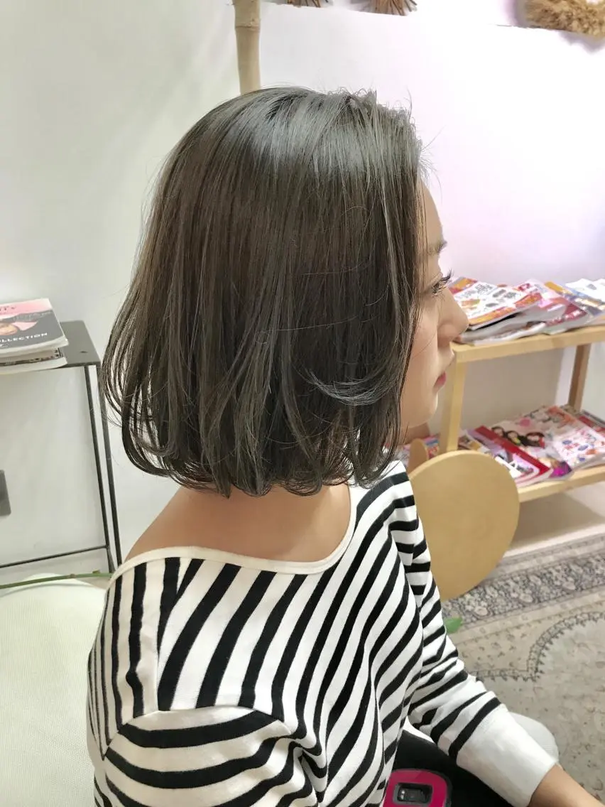ミディアム カラー ヘアカラー トリートメント 平田 健一のヘアスタイル