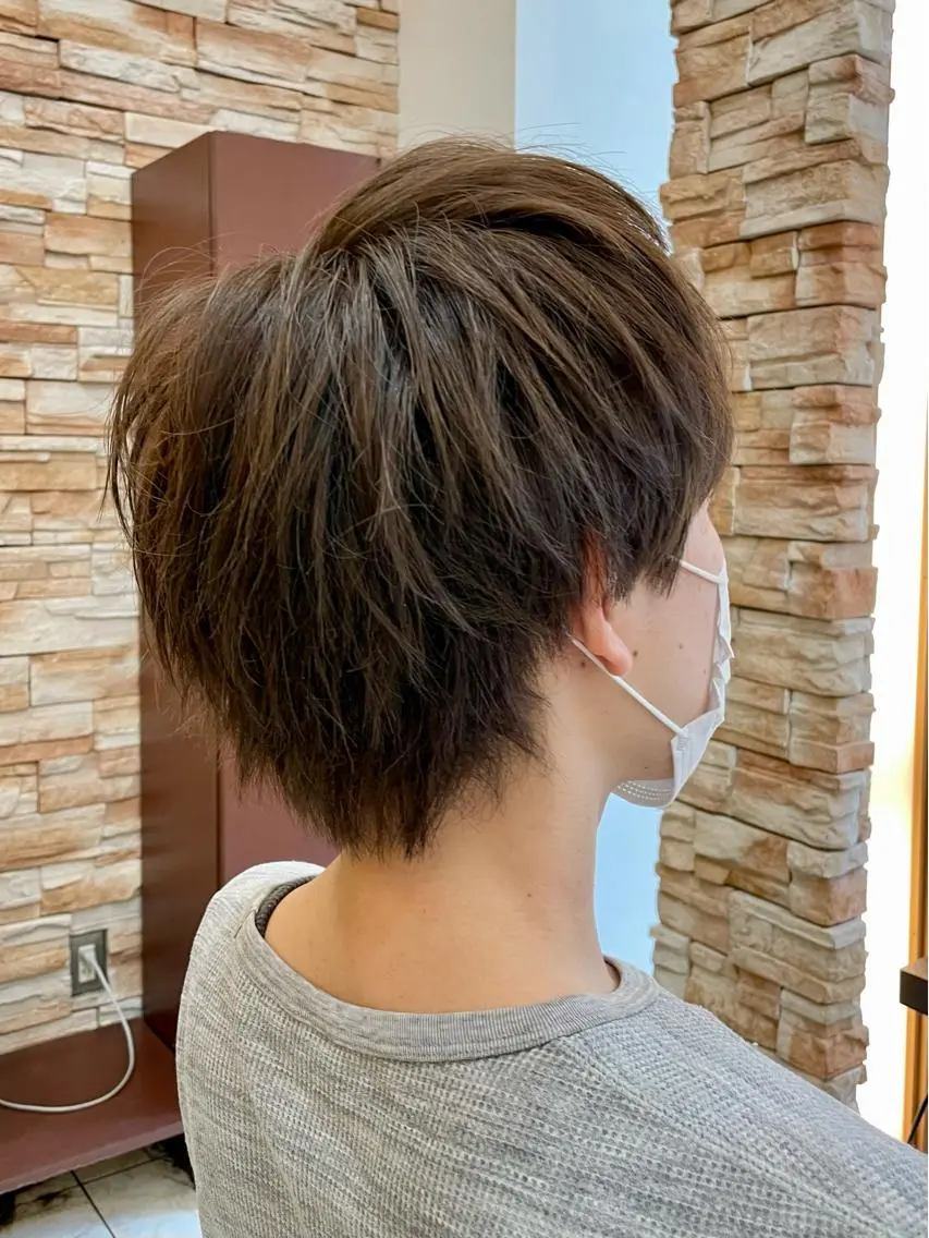 ショート カット パーマ 新籾 尚哉のヘアスタイル