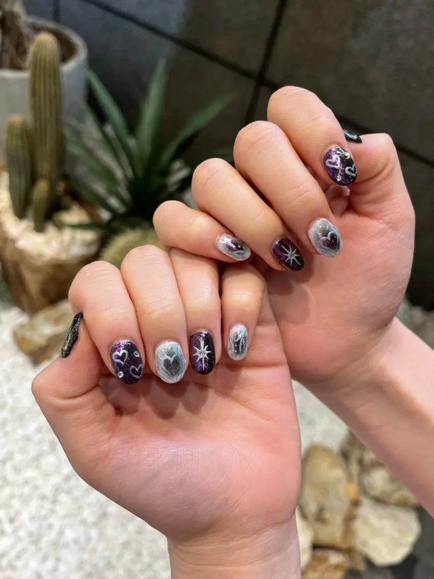 ネイル ハート ハンドネイル ∴Sanae. ∴ トータルビューティーのマツエク・マツパデザイン