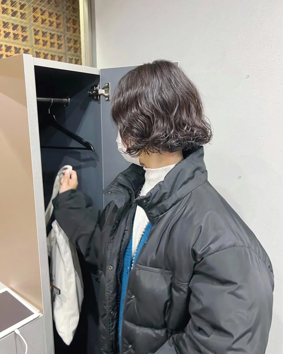 ショート パーマ カット パーマ トリートメント ボブパーマコテ巻き風 パーマNo1深江秀平のヘアスタイル