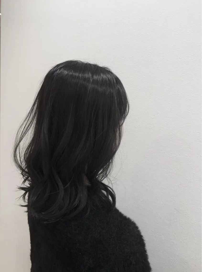ミディアム カラー アッシュ ダークアッシュ 透明感/ 美髪矯正/田中恭のヘアスタイル