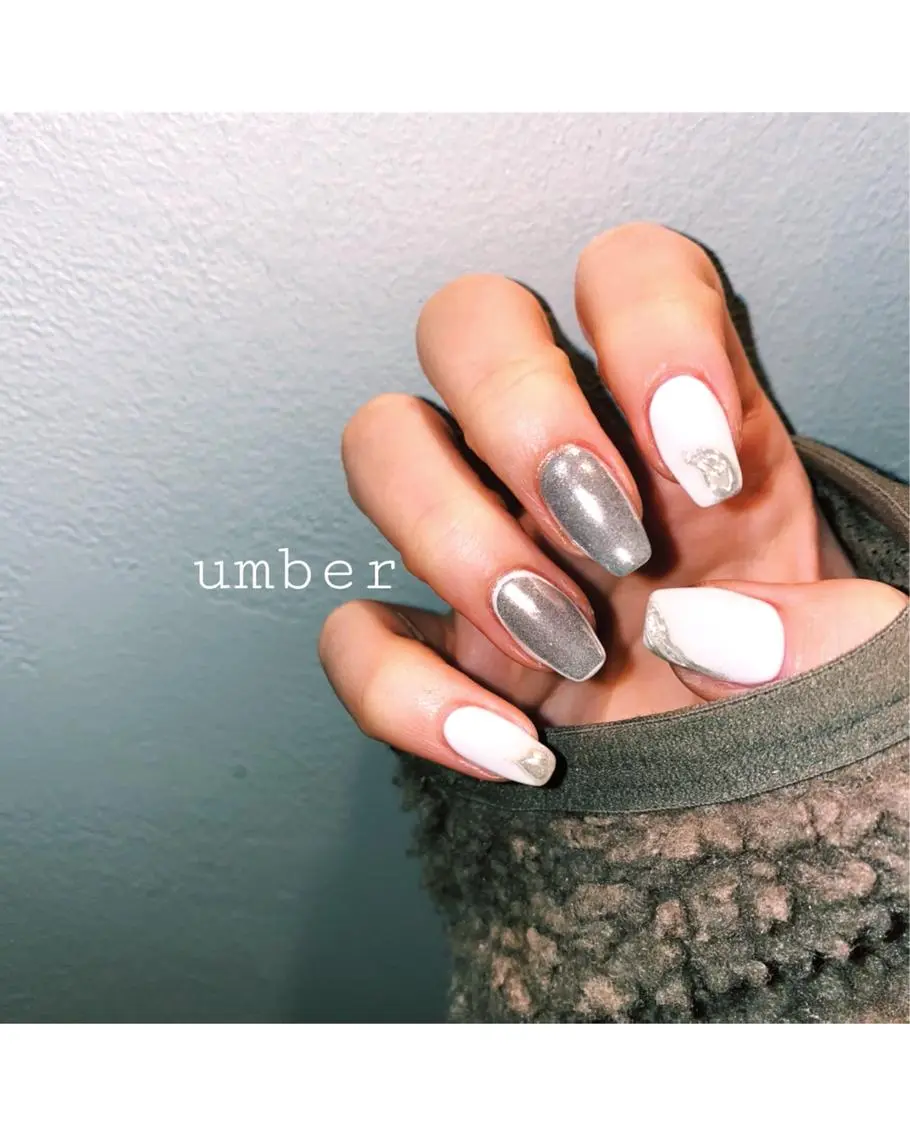 ネイル クリアネイル フラッシュネイル フットネイル フレンチネイル マグネットネイル ハンドネイル umber 三茶1分のネイルデザイン