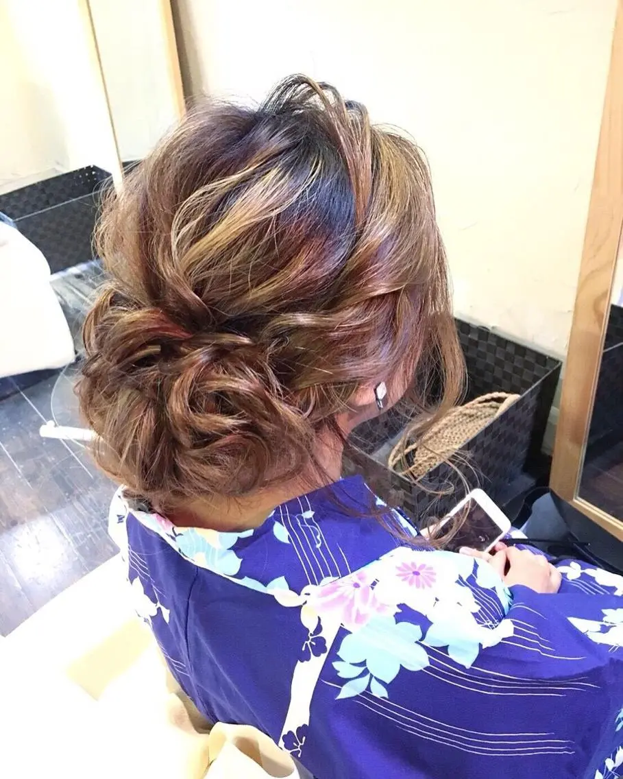 ロング カラー パーマ ヘアアレンジ メンズ キッズ ネイル マツエク・マツパ 着付け brille ~eyelash~のヘアスタイル