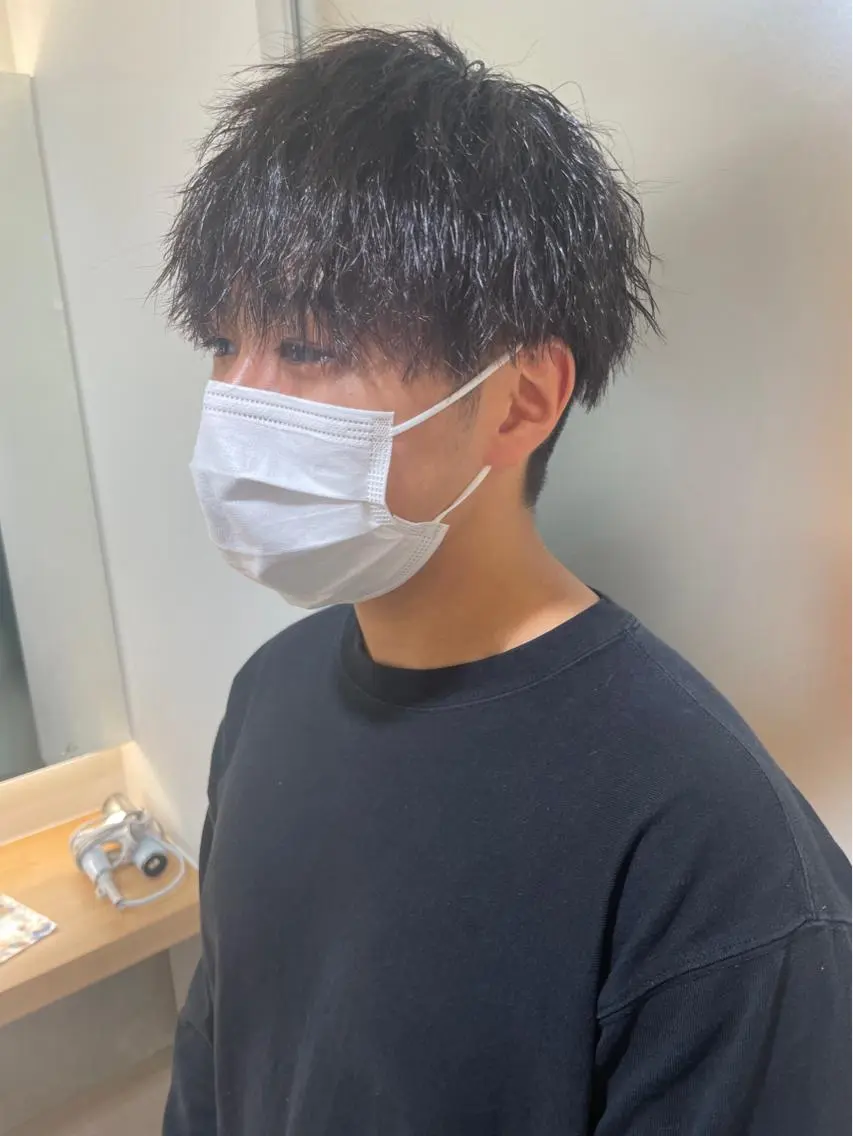 パーマ メンズ カット パーマ 佐藤 梨里花 ❤︎のヘアスタイル