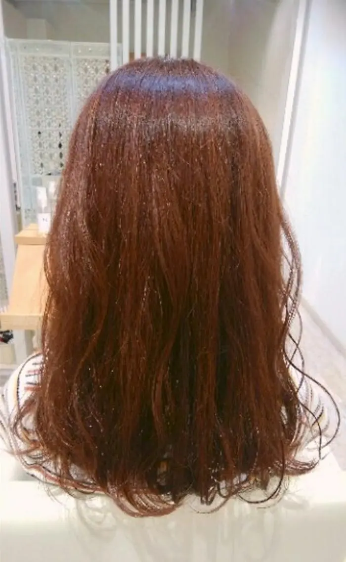 セミロング カラー ヘアアレンジ ピンクカラー バイオレットカラー 酸性ストレート/ブリ ーチなしWカラー河本のヘアスタイル