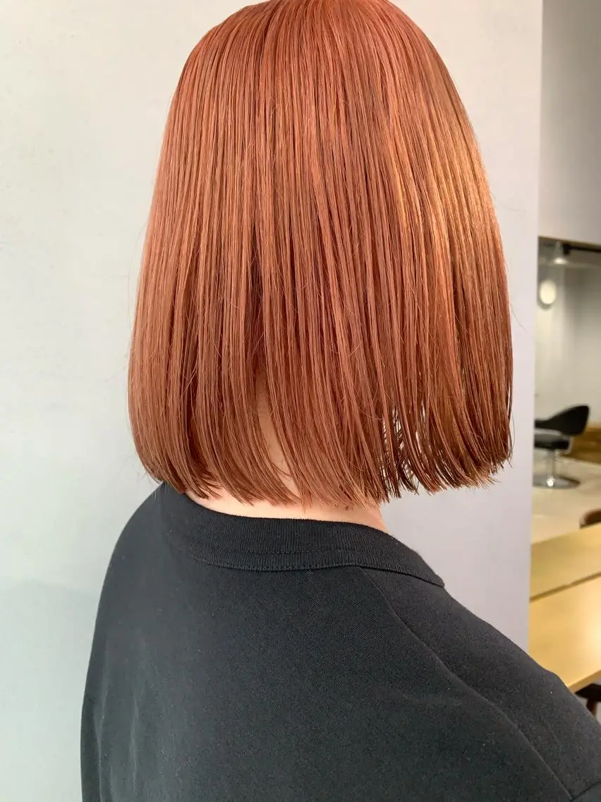 ミディアム カラー ボブパーマコテ巻き風 パーマNo1深江秀平のヘアスタイル