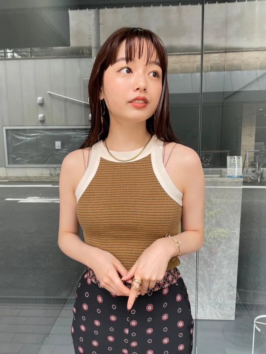 ミディアム カラー ヘアアレンジ カット ヘアカラー トリートメント 前田 陽南子のヘアスタイル