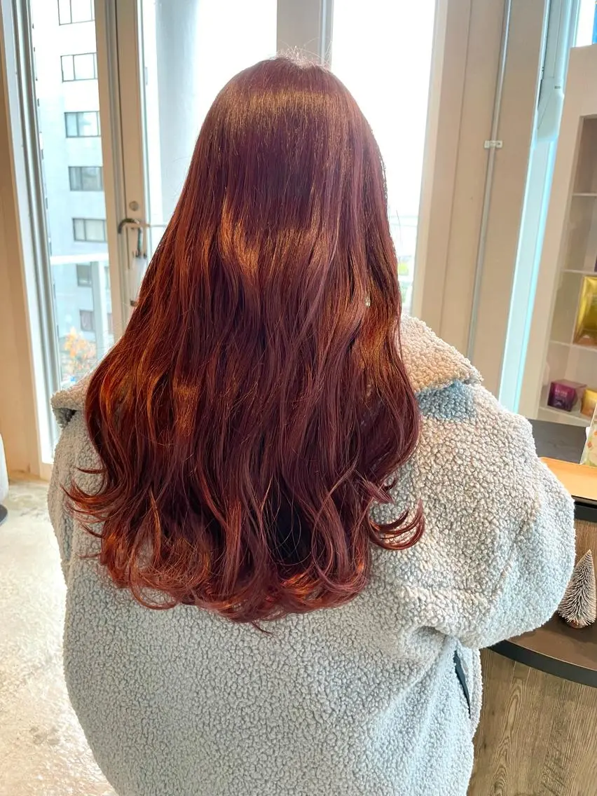 ロング カラー カット ヘアカラー トリートメント ✨髪質改善/ハイトー ン/艶髪高山のヘアスタイル