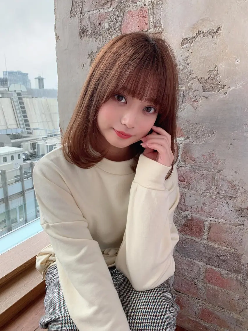 ミディアム カラー バレイヤージュ ブリーチ ケアブリーチ ダブルカラー ハイライトカラー カット ヘアカラー トリートメント 銀座✨レイヤーカット 顔まわり/坂本亜裟海のヘアスタイル