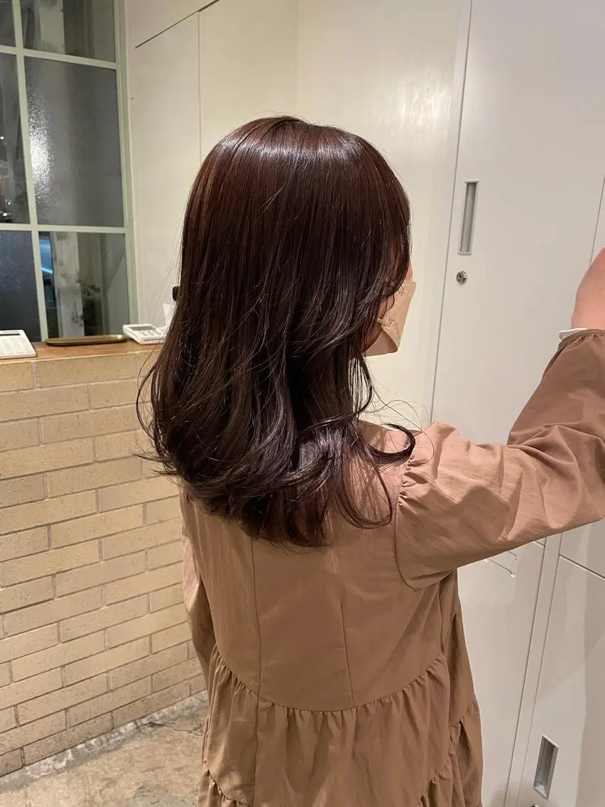 ショート ヘアカラー トリートメント 【完全個室】髪質改善 暖色カラー/山崎唯奈のヘアスタイル