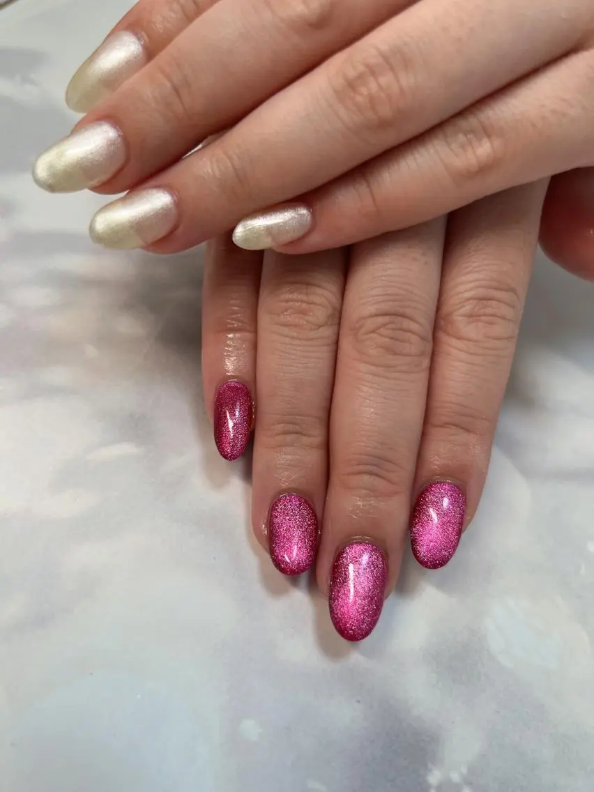 ネイル マグネットネイル ホワイト coco nailのネイルデザイン