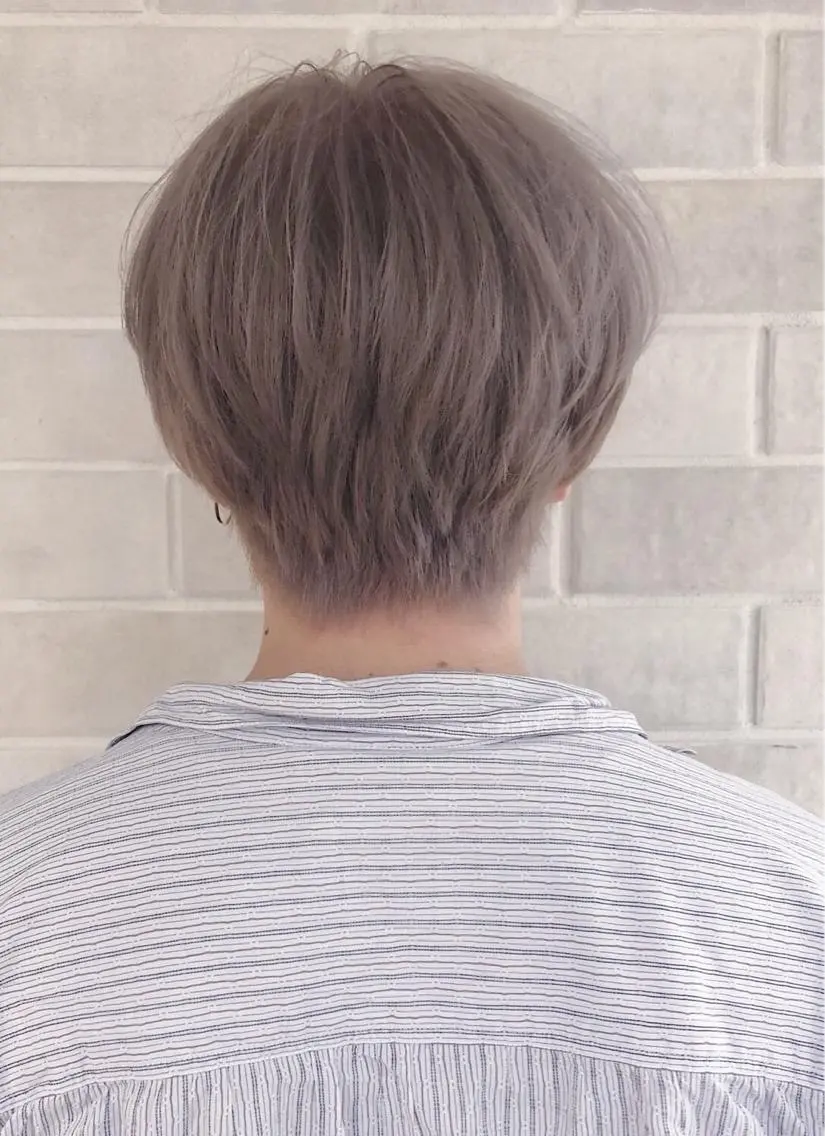 ショート カラー ベージュカラー ブリーチ ブリーチ指名 NO1🌈SAKIのヘアスタイル