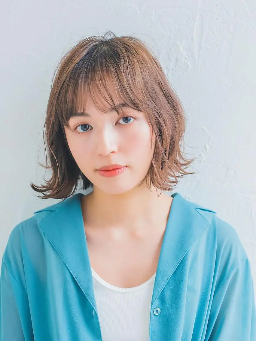 ショート 外ハネヘア カット ヘアカラー 吉原 みえのヘアスタイル