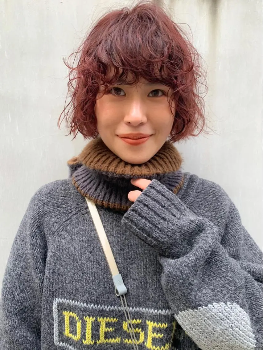 ショート カラー パーマ Spiel KOMOのヘアスタイル