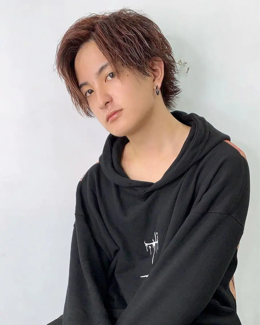 ショート カラー パーマ メンズ メンズ縮毛矯正 細谷碧海のヘアスタイル