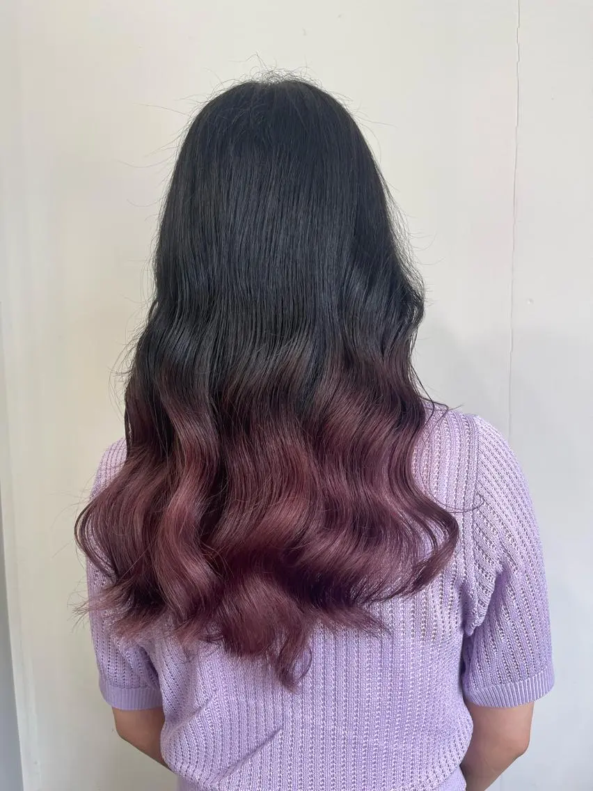 セミロング ヘアカラー トリートメント 難波 茜のヘアスタイル