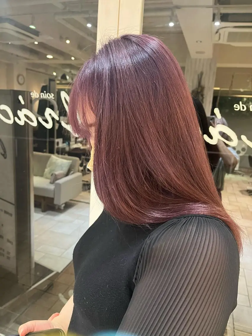 カラー ブリーチ ダブルカラー エドルカラー インナーカラー ブリーチなしカラー ヘアカラー トリートメント 髪質改善/レイヤー/ ボブ/磯野史歩のヘアスタイル
