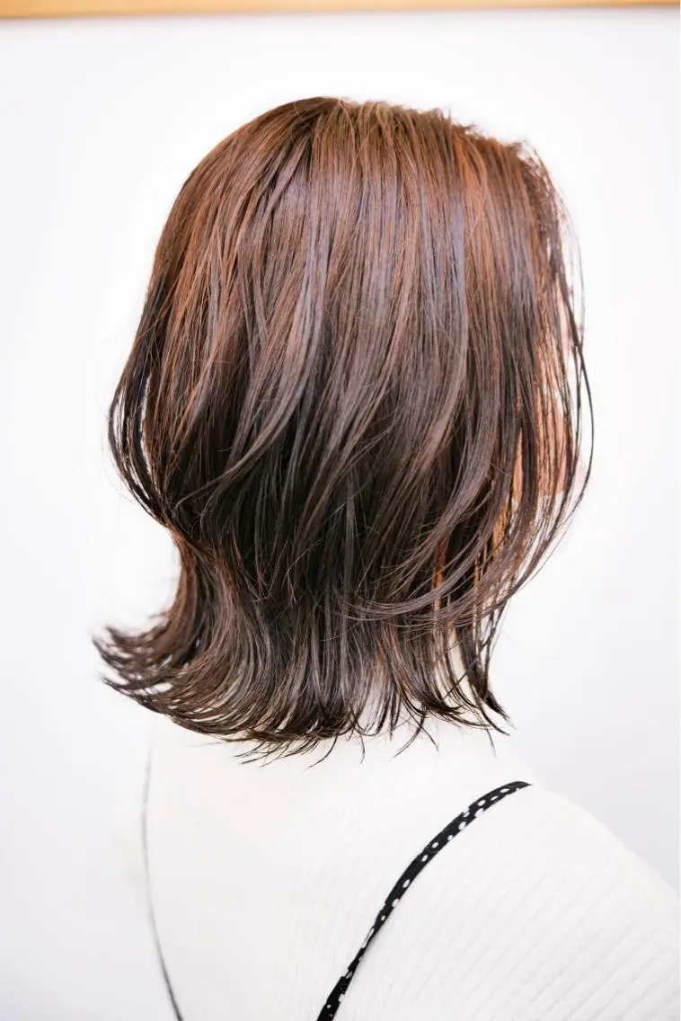 ミディアム カラー くびれヘア カット ヘアカラー トリートメント 【半個室サロン】 山本 崇仁のヘアスタイル