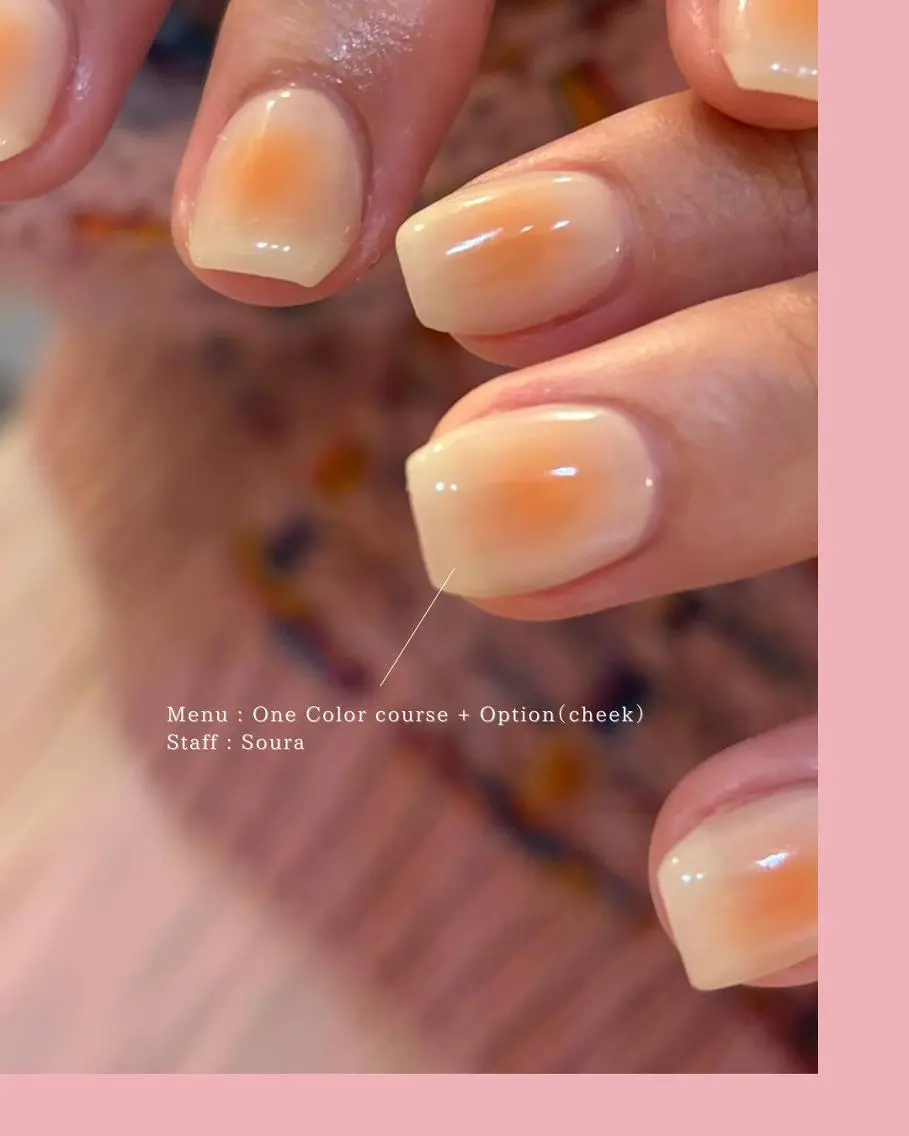 ネイル ブルー チークネイル ニュアンスネイル ワンカラーネイル ピンク IEN 🎀𓈒𓏸 Soura(ソウラ)のネイルデザイン