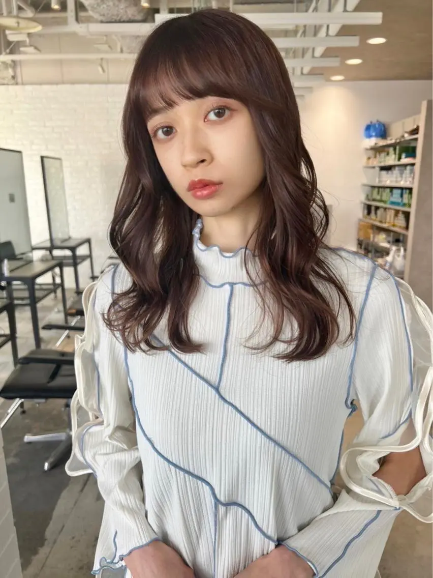 セミロング カット ヘアカラー トリートメント 🌿大内雅斗 🌿韓国ヘアのヘアスタイル