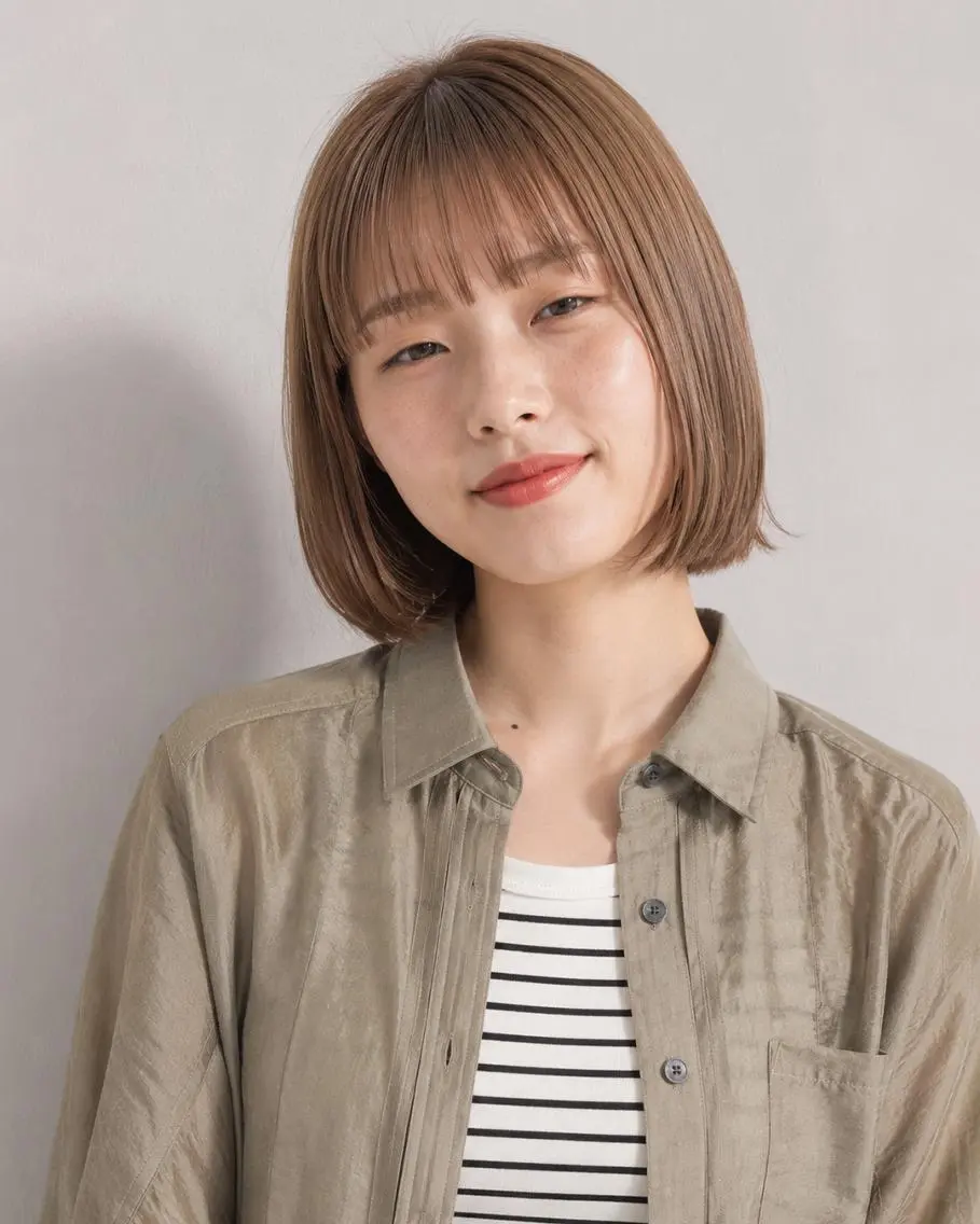 ミディアム カラーモデル募集☆ 小園彩夏のヘアスタイル