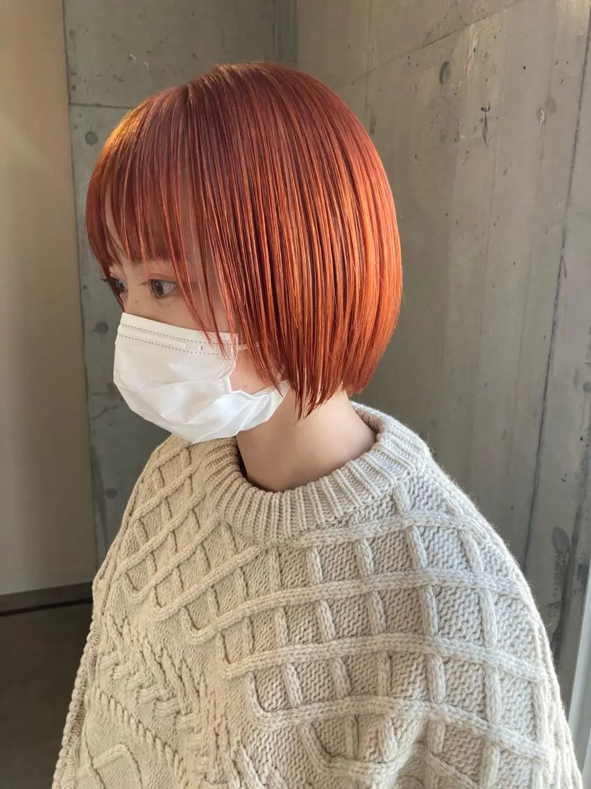ショート カラー 髪質改善.縮毛矯正 ×韓国ヘアyukiのヘアスタイル