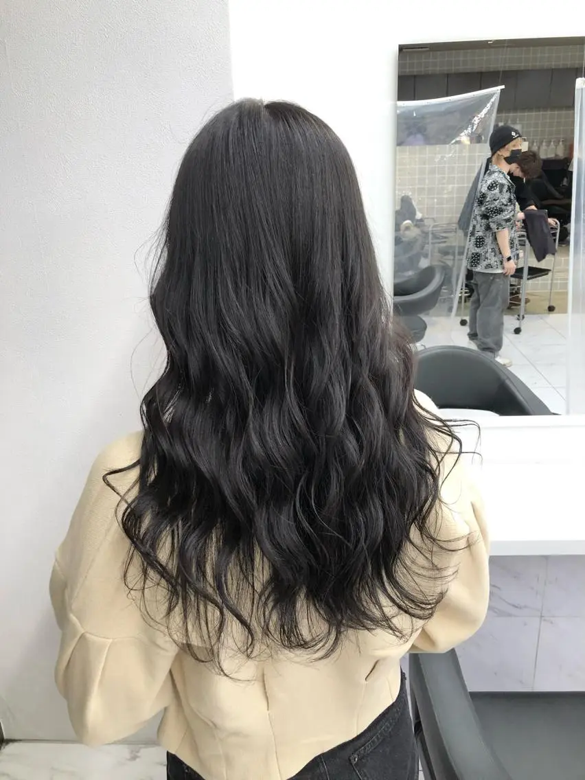 セミロング カラー パーマ ヘアアレンジ メンズ キッズ ネイル マツエク・マツパ 上品＆韓国風 🥀海心🥀のヘアスタイル