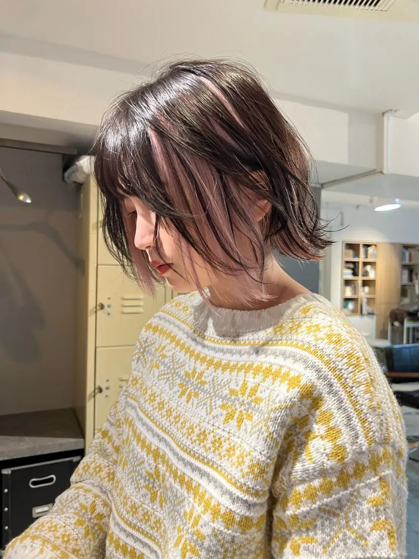 ショート カラー happy man 🌸クロスパーマ🌸のヘアスタイル