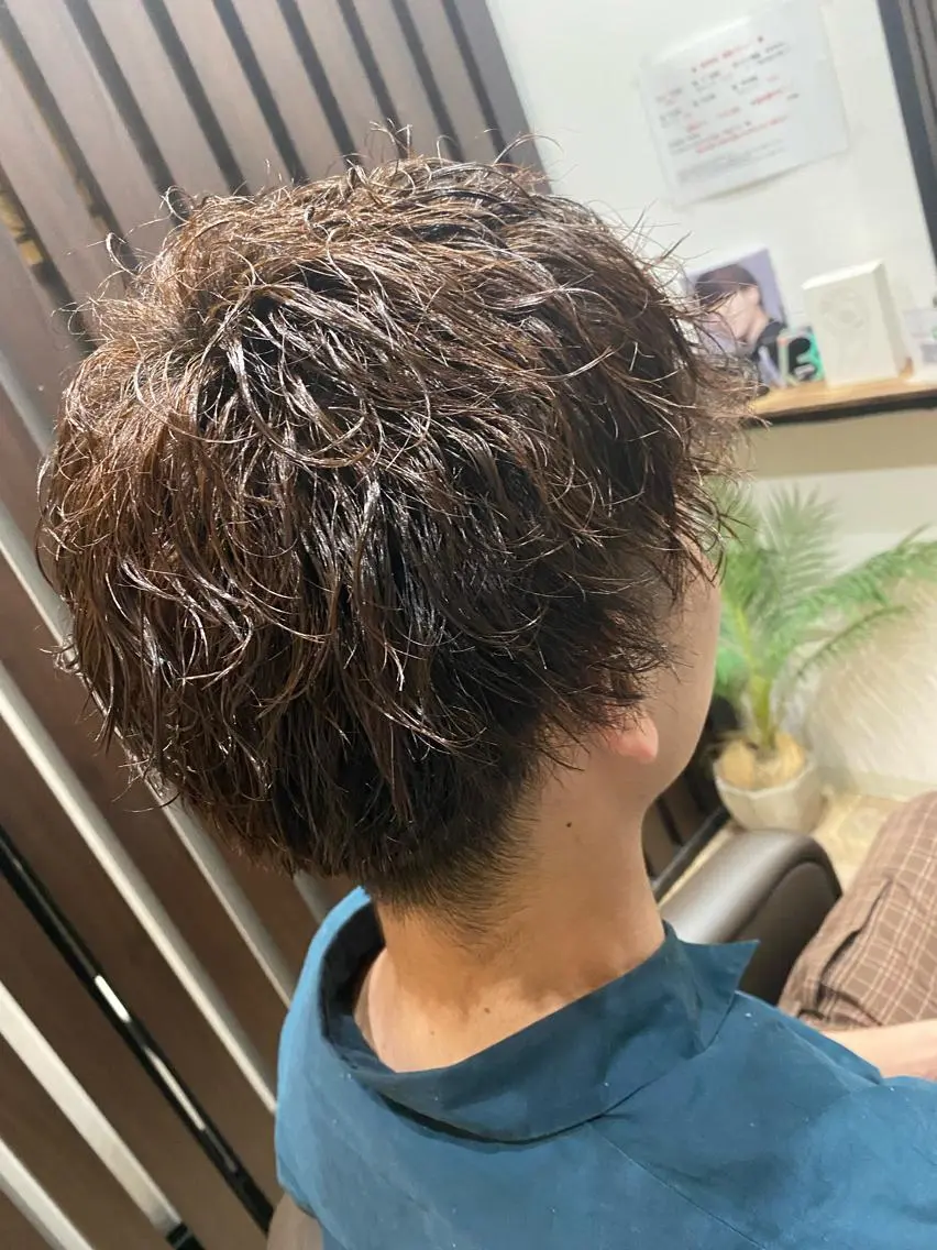 ショート パーマ メンズ メンズパーマ /栄/伊藤りんなのヘアスタイル