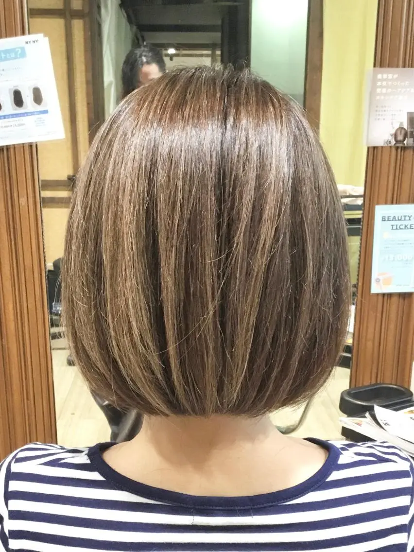 ショート カラー ハイライトカラー ボブ ハイライト 髪質改善特化KIZU /艶髪研究(京都)のヘアスタイル