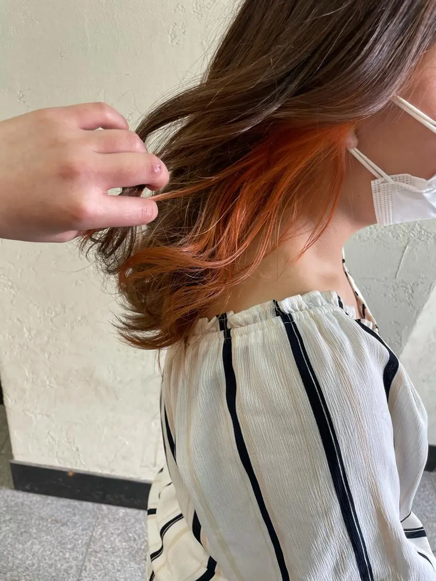 セミロング ヘアカラー トリートメント 大泉 美久のヘアスタイル