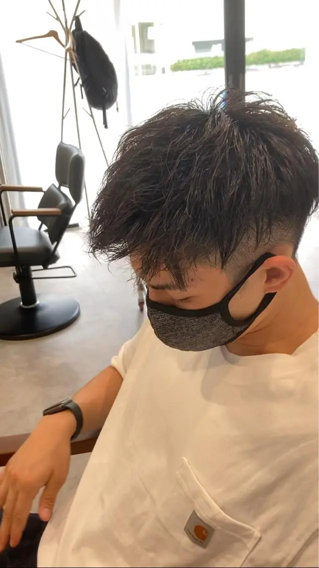 パーマ メンズ リベイルけんた モデル募集のヘアスタイル