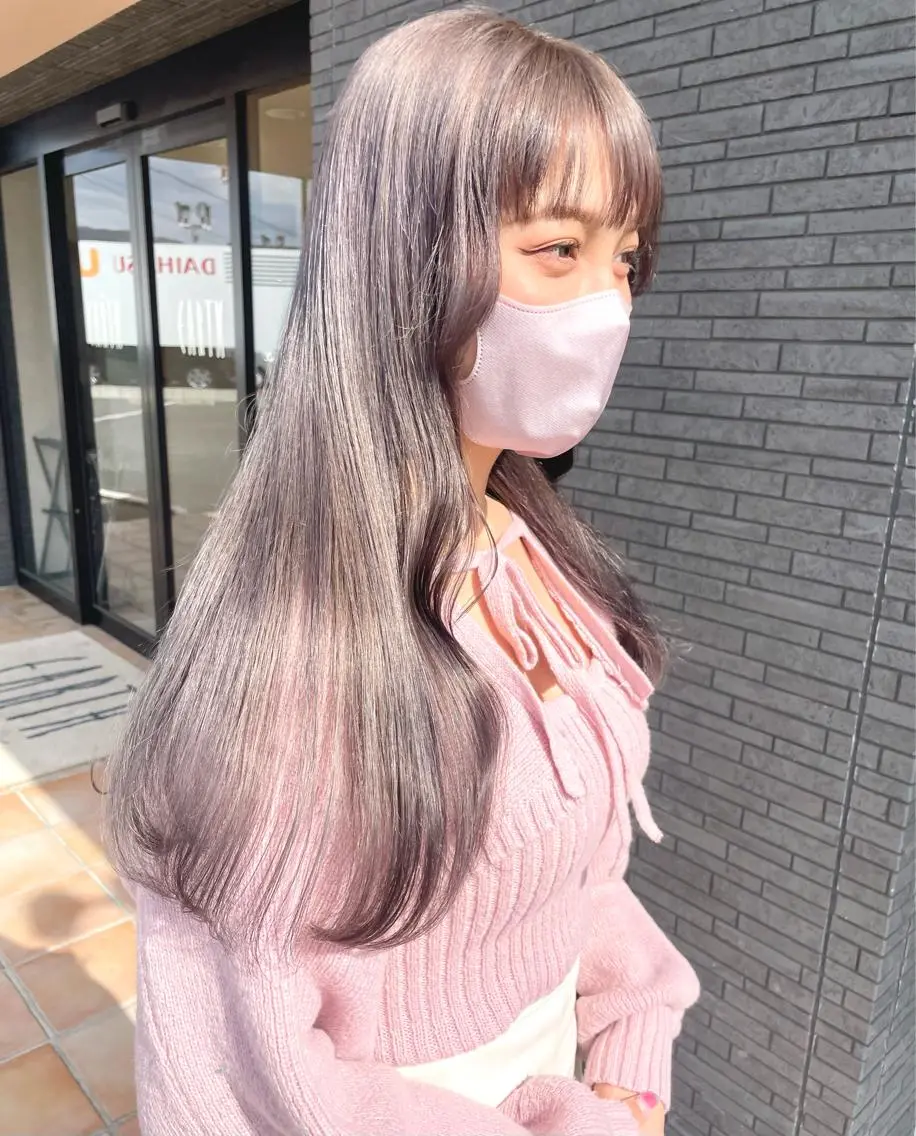ロング カラー YUI𓍯エクステ /ニュアンスカラーのヘアスタイル