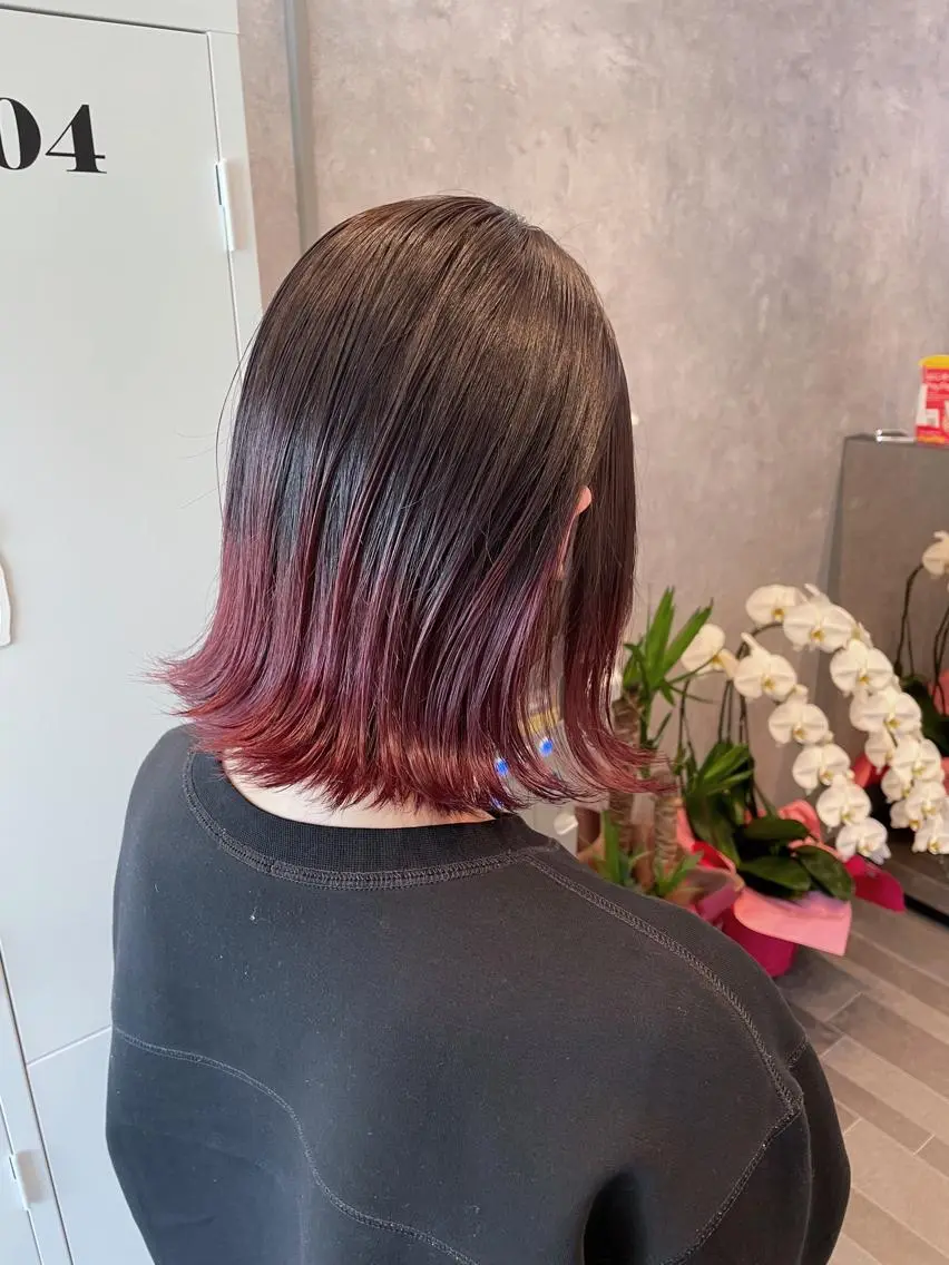 ショート カラー ブリーチ グラデーションカラー ヘアカラー トリートメント _WHITE 天神店 YUMEKA🐻のヘアスタイル