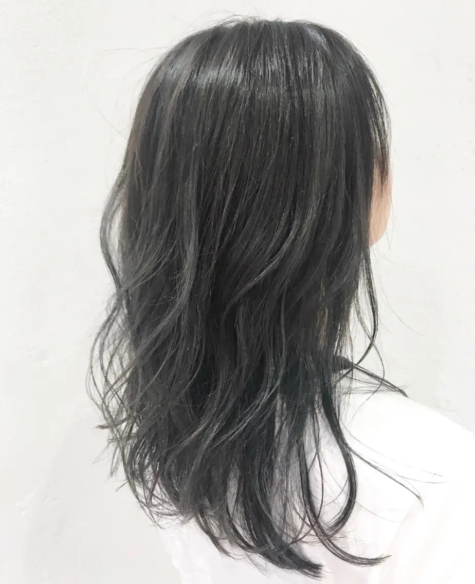 セミロング カラー パーマ ヘアアレンジ マツエク・マツパ ハイライトカラー ハイライト 韓国ヘア/レイヤー /透明感カラー❤️のヘアスタイル