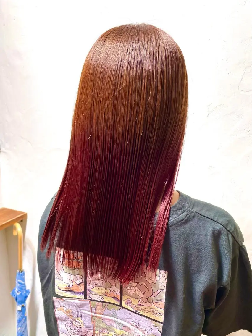 カラー グラデーションカラー ピンクカラー ✨透明感カラー🌱 上村 舜のヘアスタイル