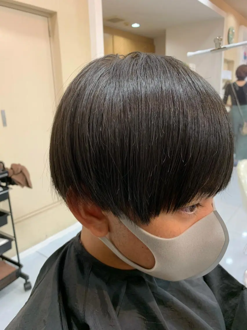 ショート パーマ 縮毛矯正 縮毛矯正 髪質改善/縮毛矯正 /レイヤーカット岡部のヘアスタイル